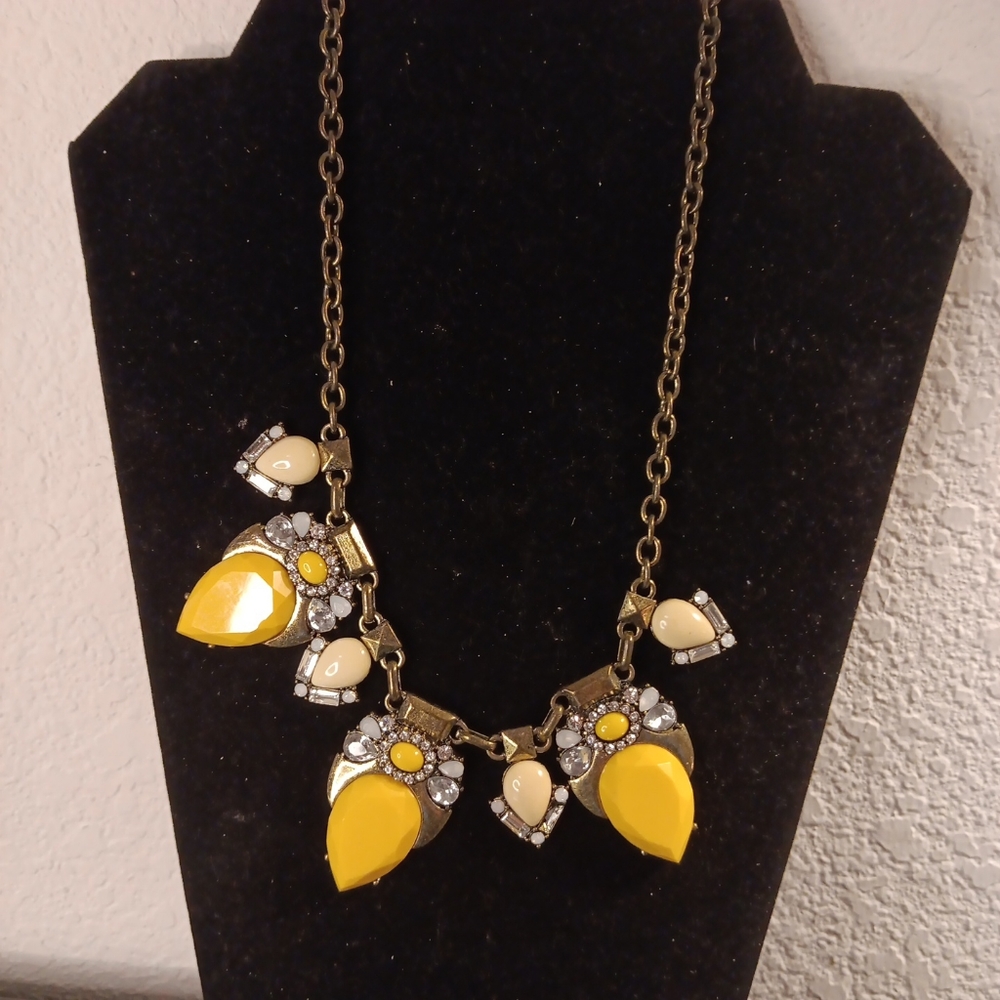 GORGEOUS Jade & Jasper Crystal/Bead 9" Drop Costume Necklace.
